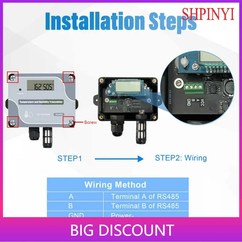 

Заводская цена протокол связи Датчик температуры и влажности THT03R Светодиодный датчик температуры и влажности