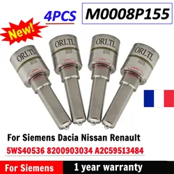 4PCS Diesel Injector Nozzle M0008P155 For Siemens Dacia Nissan Renault Injector 5ws40536 8200903034 A2c59513484