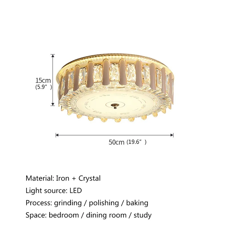 TINNY Ceiling Light Modern Luxury Crystal Lamp Fixtures LED Home For Dining Room Decoration