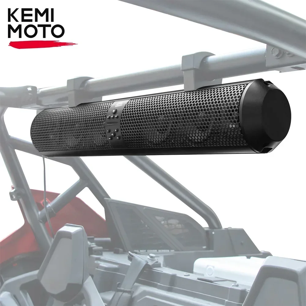 

1.56-2.25" Sound Bar UTV Bluetooth Speakers System Compatible with Polaris RZR 800 900 XP 1000 Turbo for Can-Am X3 for Cf moto