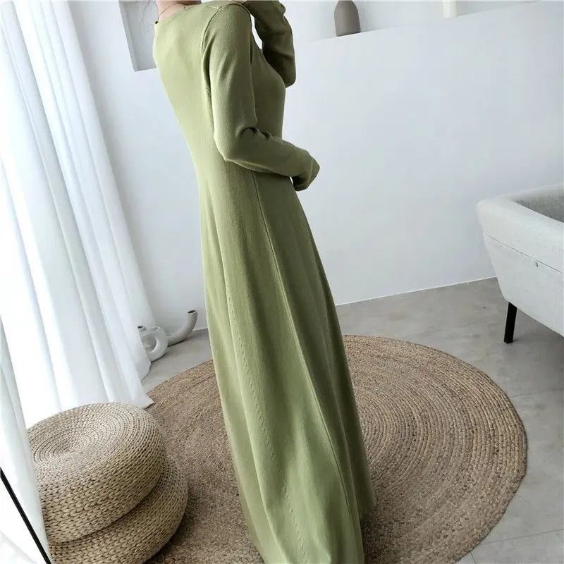 Nuovo abito lungo ampio con fondo da donna