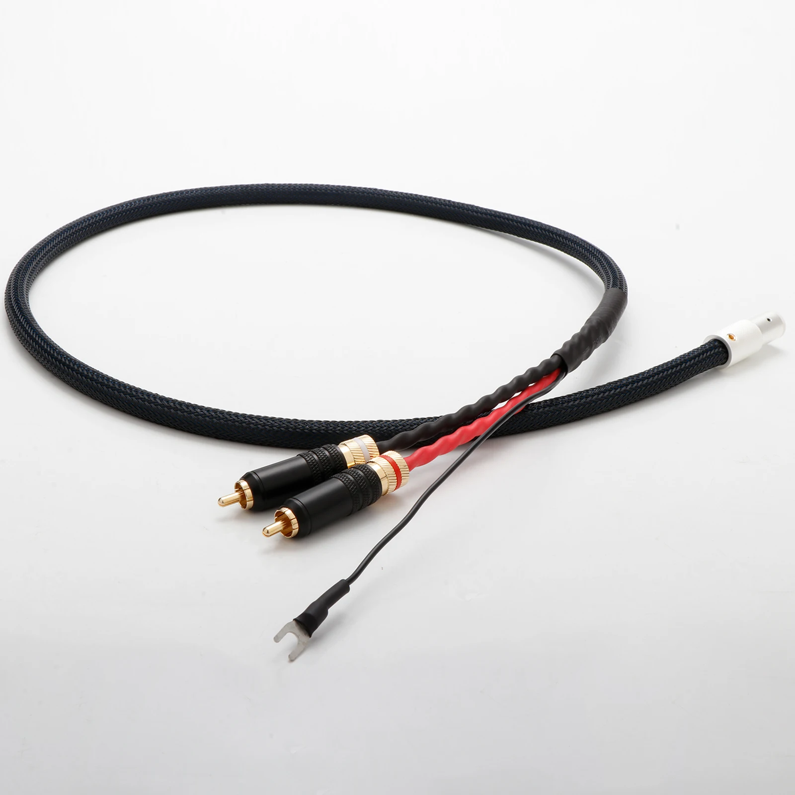 HiFi Audiophile OFC Silver Plated 5 Pin DIN to RCA Phono Cable RCA Cable for LP Vinyl Record Phonograph Tonearm