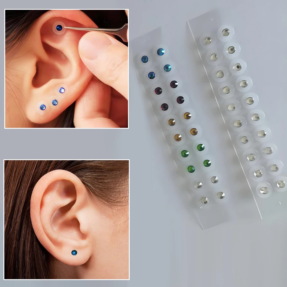 20-200pcs Ear Care Seeds Acupuncture Auricular Disposable Ear Stickers Massage Therapy Needle Patch Auricular Auriculotherapy