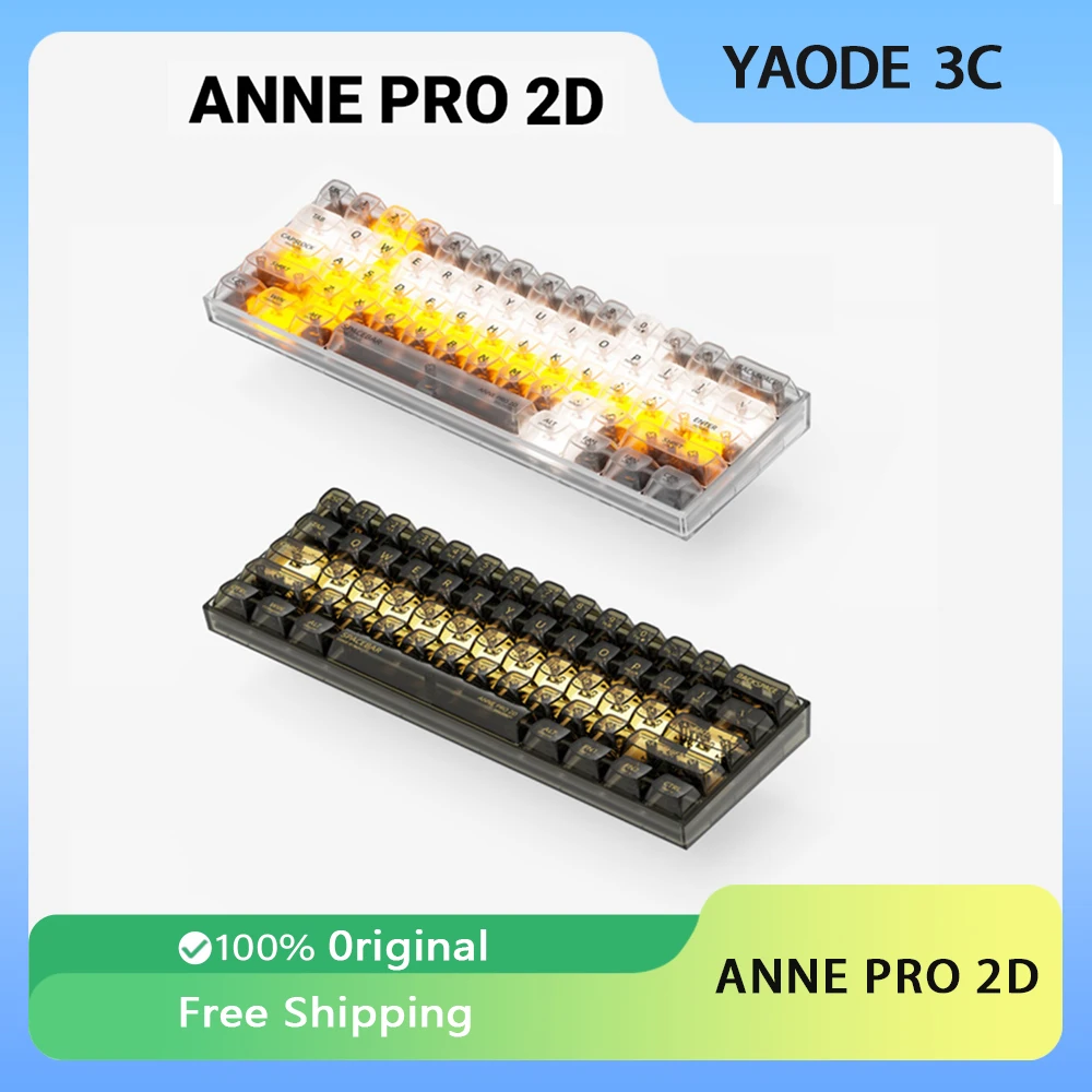 

Новая 2D механическая клавиатура Anne Pro, Bluetoth, двухрежимная RGB, горячая замена, 60% раскладка, ноутбук, индивидуальная клавиатура, аксессуары для ПК
