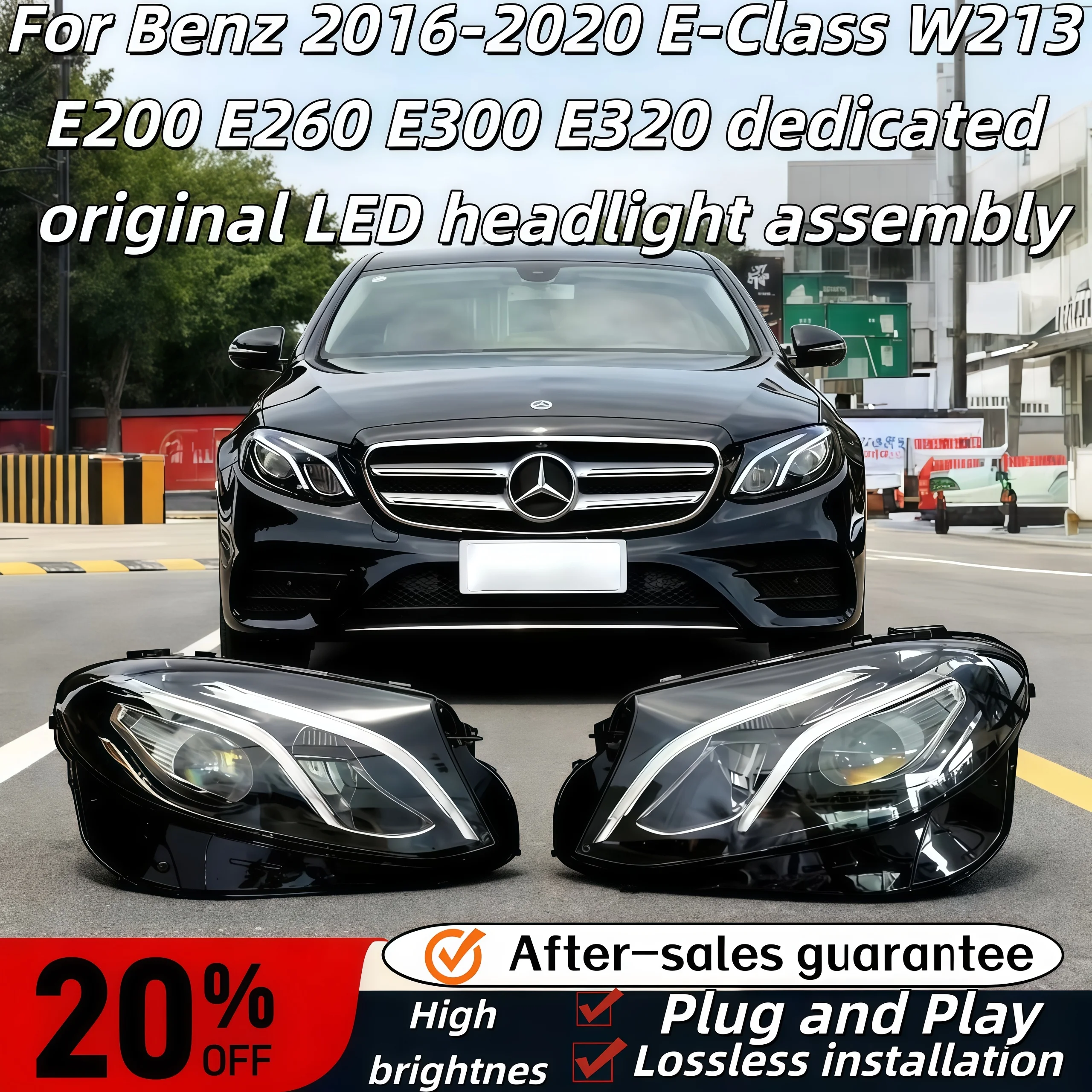 

For Benz 2016-2020 E-Class W213 E200 E260 E300 E320 original LED turn signal daytime running headlight assembly plug and play