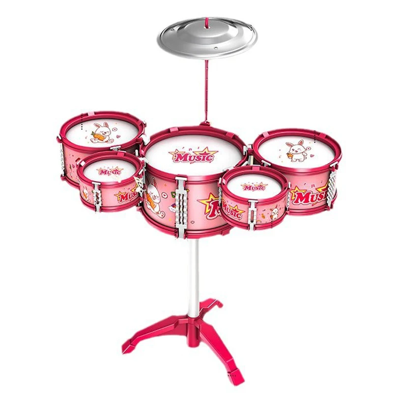 مجموعة طبلة للأطفال، مجموعة طبلة مكونة من 8 قطع للأطفال الصغار من سن 1 إلى 3 سنوات، ألعاب آلات موسيقية للأطفال المبتدئين هدايا للأولاد والبنات