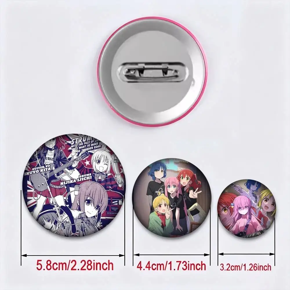 Anime K-Kessoku Band  25 32 44 58 75mm Badges Personalized Round Brooches Pins Accessory Gift