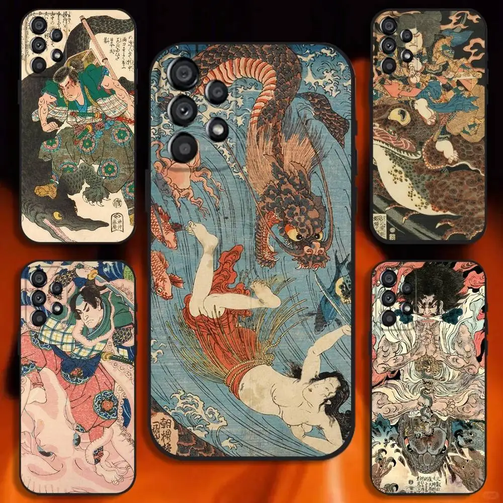 

Utagawa Kuniyoshi Ukiyoe Art Phone Case For Samsung Galaxy A20,A21s,A22,A31,A32,A52,A53,A72,73,A80 Soft Black Cover