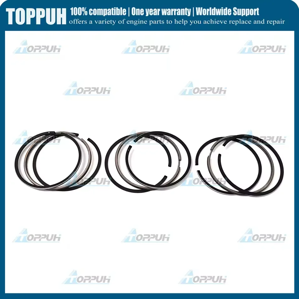 

3set Engine Piston ring Kit for Mitsubishi S3L S3L2 STD 78mm or oversize +0.5