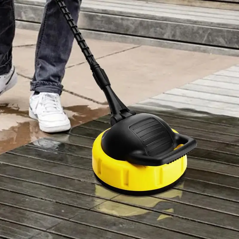 Surface Cleaner Brush Nozzle Rotatable Electric Washer Long Handle Cleaner Brush Concrete Floor Cleaning Brushes to Boost