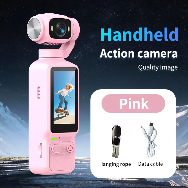 Lenovo HD 4K Action Camera 180° Rotatable For Vlog YouTube Tiktok Girls Record Life Video Recording Entry Portable Action Cam image 3