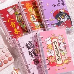 100 Sheets Saving Money Binder PU Leather Refillable Budget Binder Portable Cash Envelopes Planner Organizer Stationery