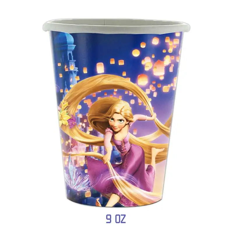 Tangled Rapunzel Party Decoration Disposable Cup Plates Tablecloth BiGirls Birthday Decoration For Birthday Baby Shower Supplies