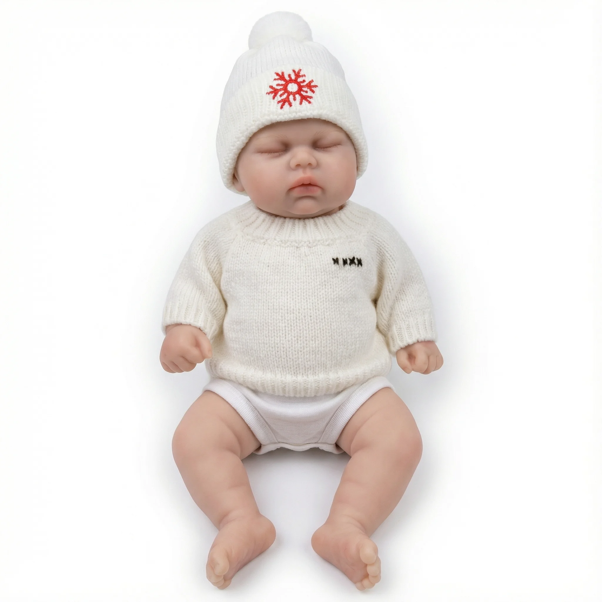 Boneca Reborn de Silicone Sólido Premium de 12 Polegadas, Super Macia, com Boca que Abre, Versão de Silicone Pickle