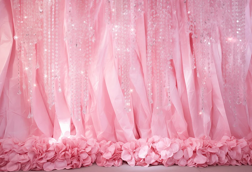 Mehofond Photography Background Hot Pink Diamond Curtain Adult Birthday Wedding Maternity Portrait Decor Backdrop Photo Studio