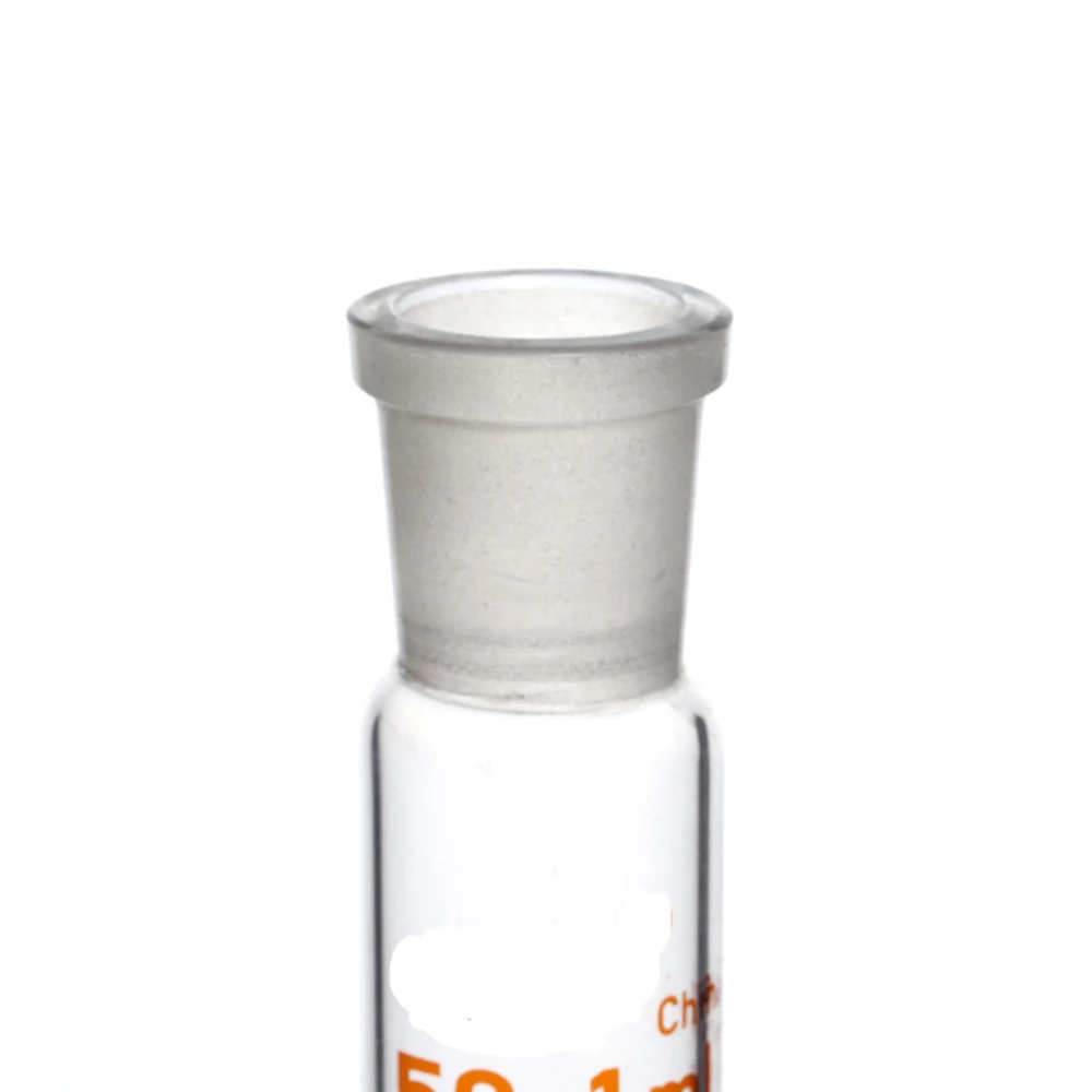 50ml Graduated Labrotary Glass Liquid Mearsuring Cylinder with plastic stopper