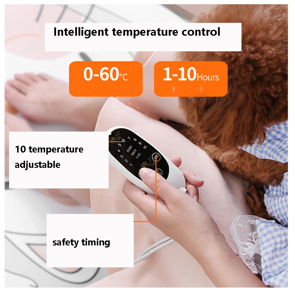 Heating foot mat office Leather foot heating mat waterproof Electric Heating Pads Adjustable Warmer Carpet for winter Home Offic