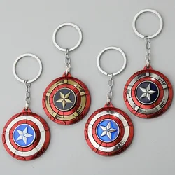 Funny Captain America shield keychain rotating dripping shield keychain anime keychain motorcycle car key decorative pendant