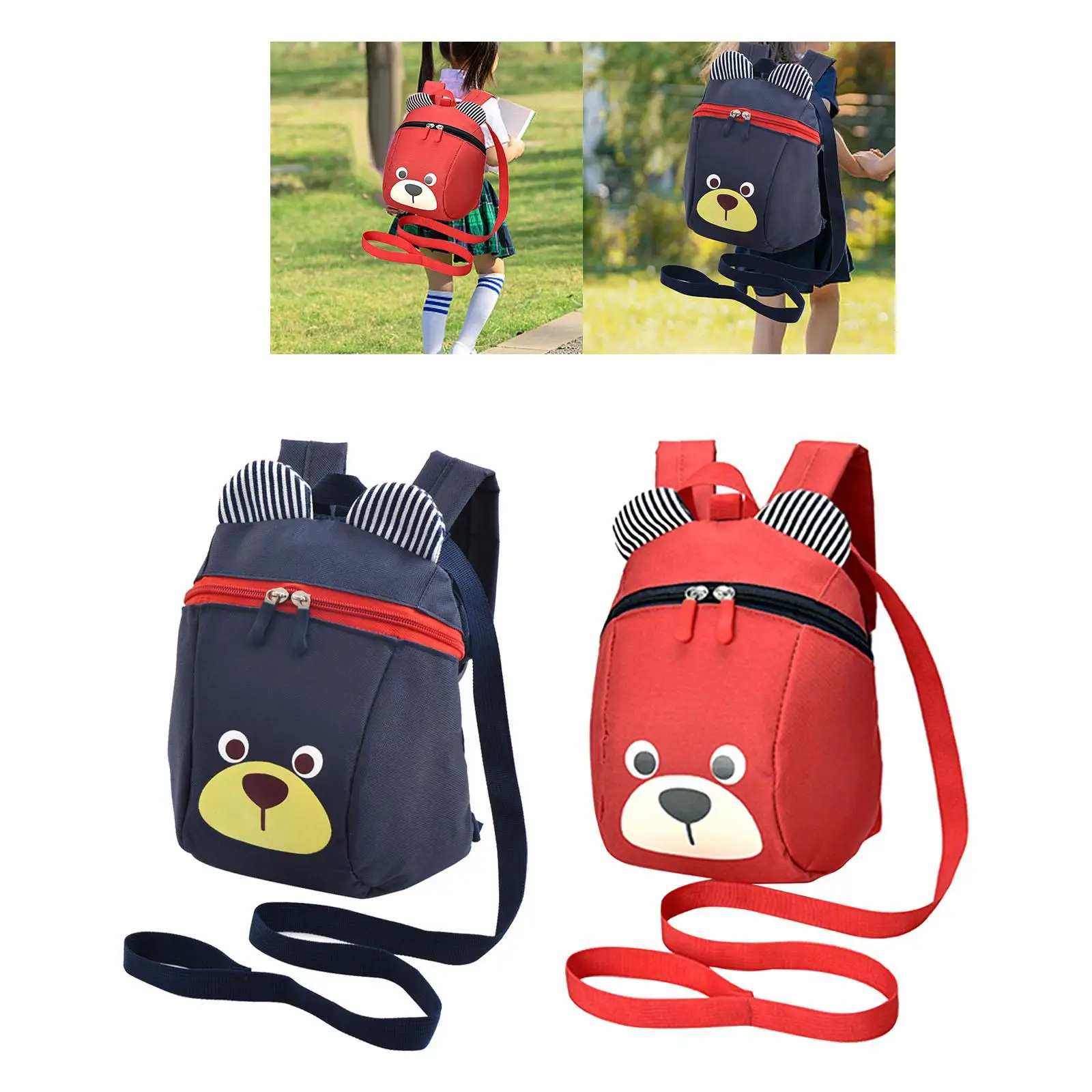 Harness bear Children Backpack Anti Lost Backpack Cartoon for Kindergarten