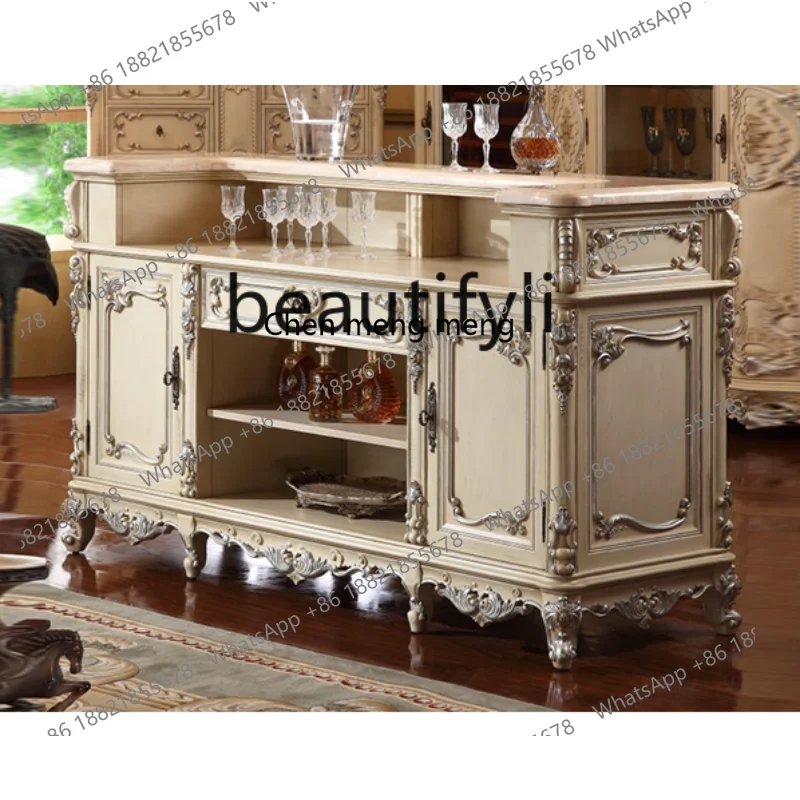 French court furniture Classic marble Bar checkout page Wine bar table Household hotel front desk  R