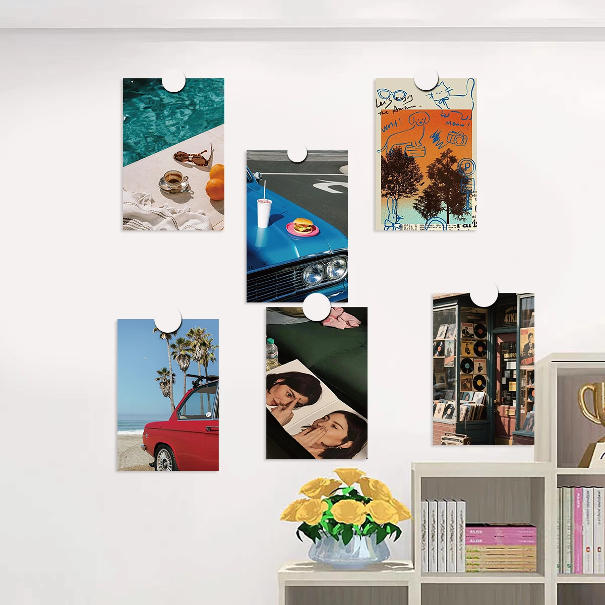 10PCS Vintage Card Sticker Posters Nostalgia Room Scrapbook Gifts Transparent Skateboard Laptop Motorcycle Guitar Sticker