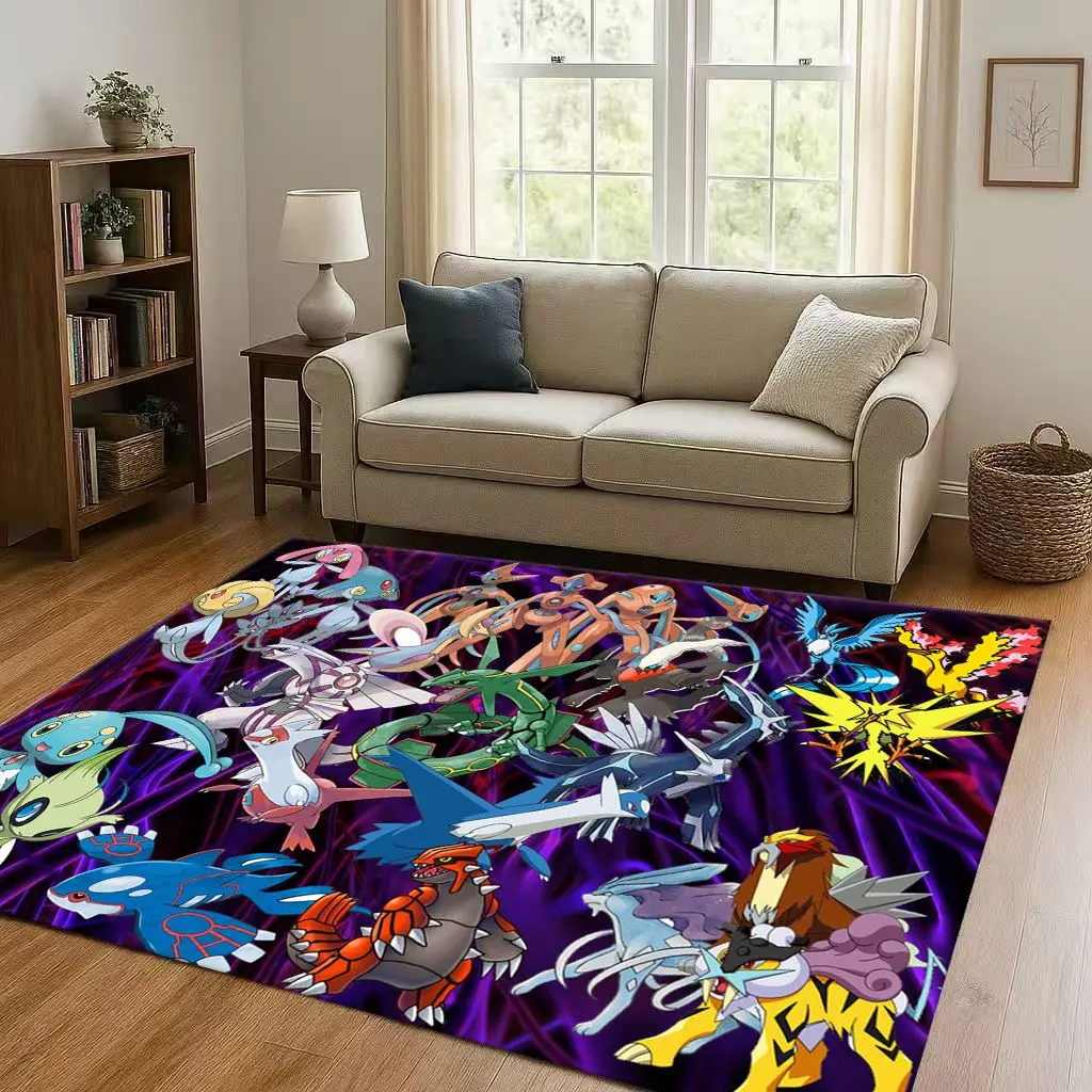 2026 مينيسو بوكيمون بيكاتشو كارتون عيد الميلاد غرفة المعيشة منطقة عدم الانزلاق البساط السجاد لغرفة النوم غرفة اللعب أريكة ، ديكور المنزل ممسحة