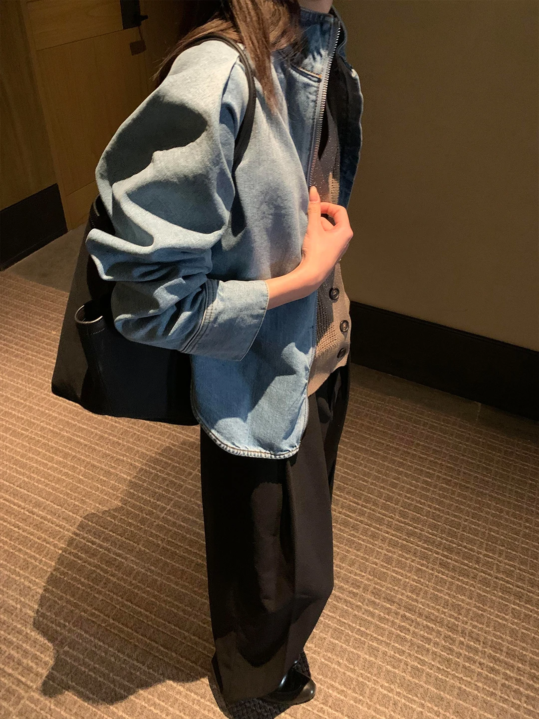 Vintage Inspired Zipper Denim  - Denim Jacket Vintage 评论和价格