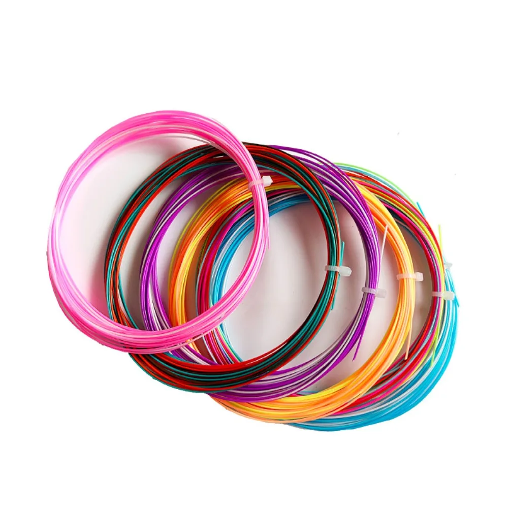 Elastic Colorful Rainbow Badminton String 0.73mm Assorted Color Badminton Racket Strings Colorful Durable Colorful Racket Line