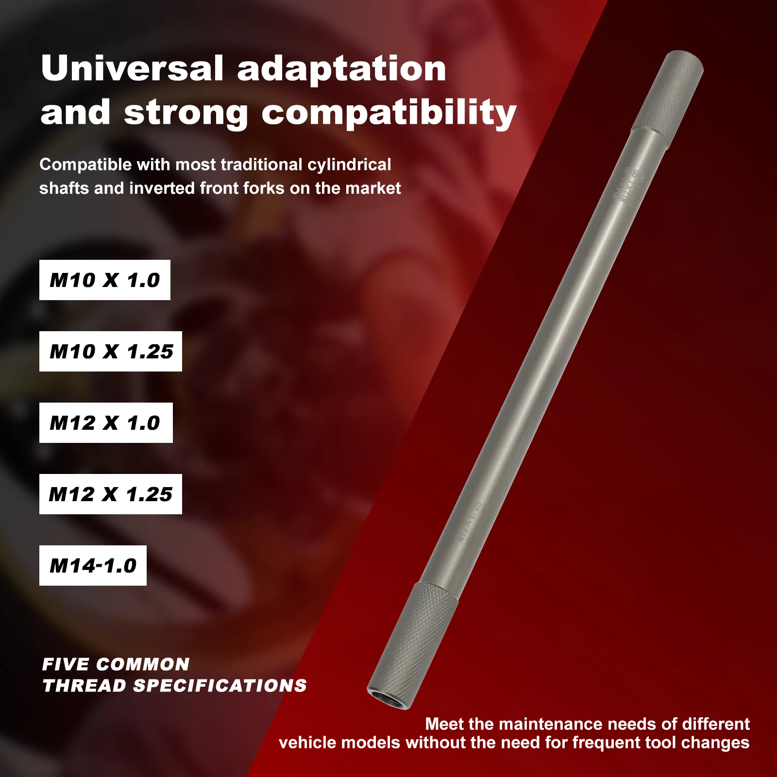 3 In 1 Motorcycle Fork Spring Compressor Tool Kit 0-300 mm Accurate Motorcycle Fork Service Tool for Front Suspension Repair