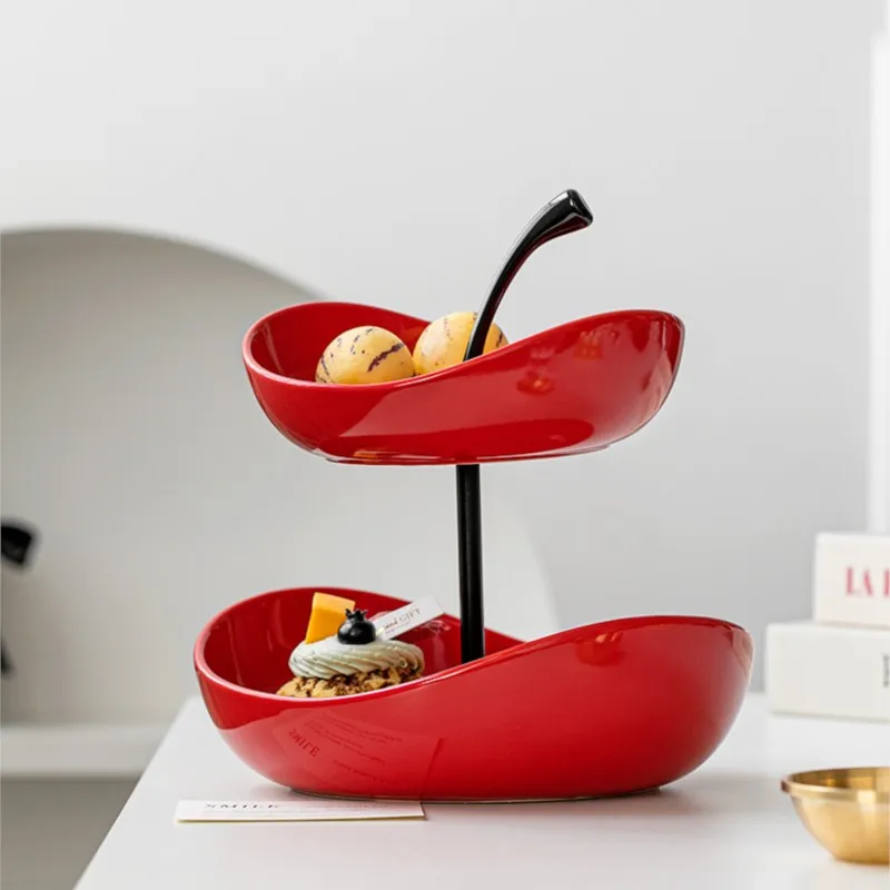 مومو أطباق فاكهه غرفة المعيشة المنزلي طاولة القهوة الحلي طبق الحلوى وضعت صينية الوجبات الخفيفة متعدد الطبقات أطباق فاكهه عالية الجودة