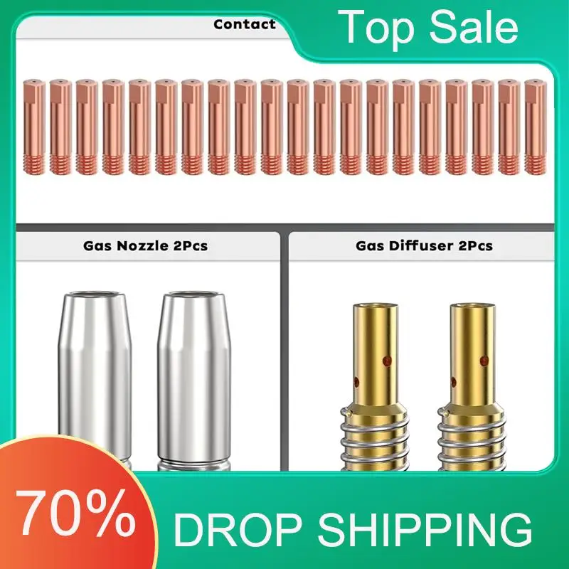 AT03 Top MIG Welding Kit 0.035" Contact Tip Nozzle Diffuser MIG Welding Accessory Formig145fx Andmig135fx C