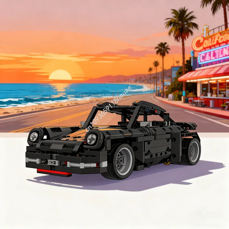 

956pcs MOC Porscheed Turbo Technical Model Building blocks Architecture creative idea Christmas gift Brick toy Kids Birthday