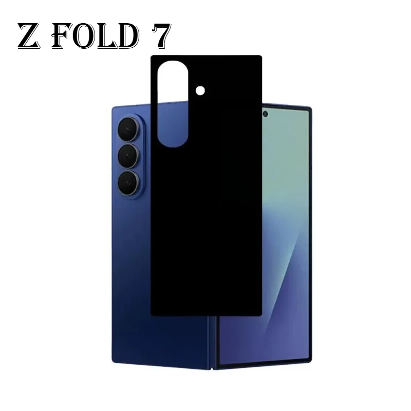 Für Fold7 Zurück 9H Gehärtetes Glas Displayschutzfolie für SAMSUNG Galaxy Z Fold 7 6 5 4 3 Ultra Dünne Schutz Schwarz Film Volle Abdeckung