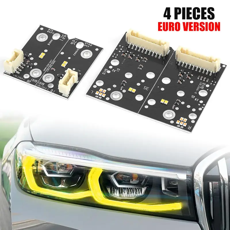 

Yellow LED Headlight Daytime Running Lights Module Chips For BMW 7 series G11 G12 LCI 740i M750I 20-22 Angel Eye DRL LED Boards