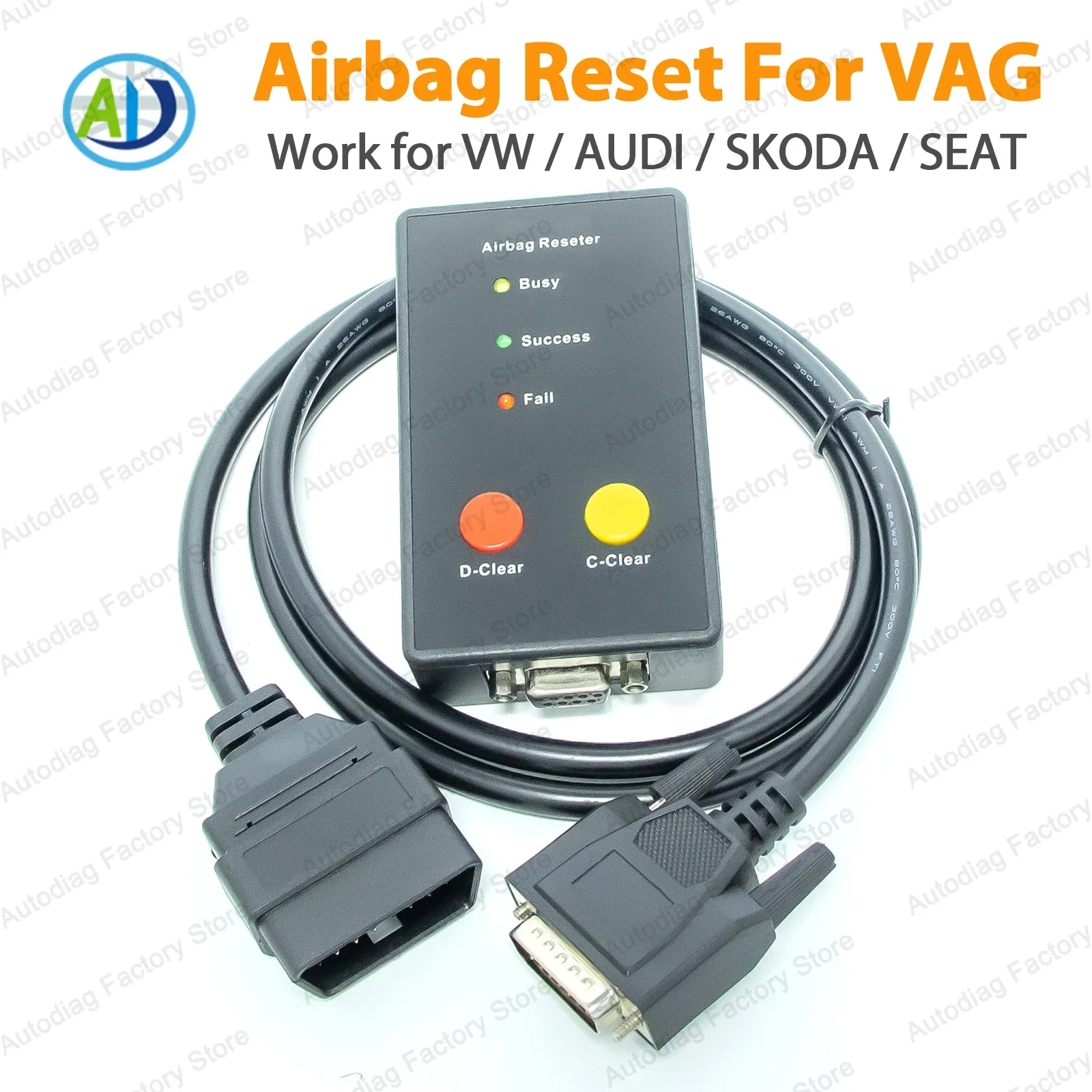 Herramienta de reinicio de airbag OBD2, elimina datos de accidentes y códigos de fallas de airbag, compatible con A2/A3/A4/A6/A8, Golf/Passat/Sharan