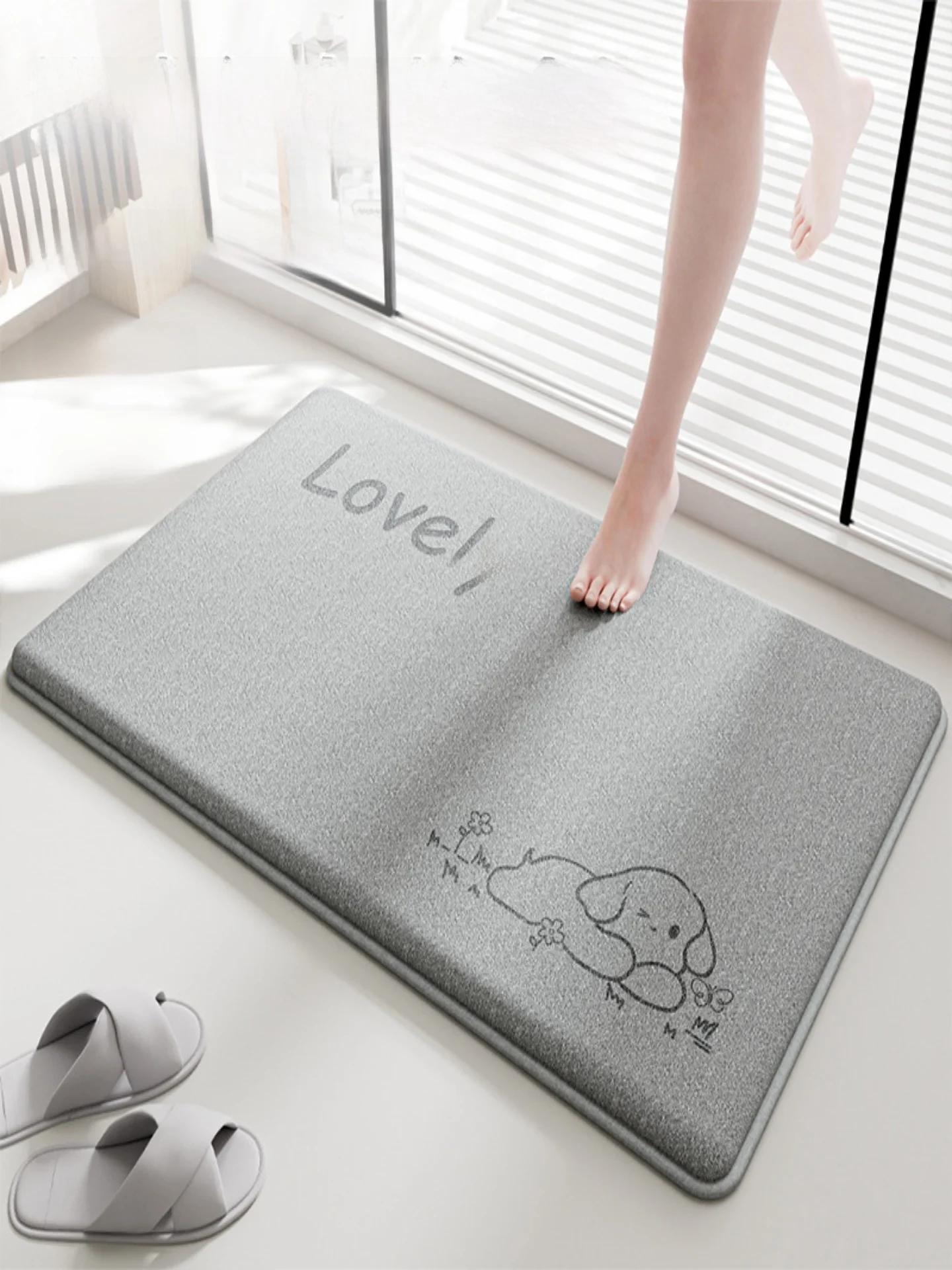 

Утолщенный впитывающий коврик для ванной комнаты, противоскользящий придверный коврик для дома, легко чистится, не требует стирки, нескользящий напольный коврик для ванной, противоскользящий ковер