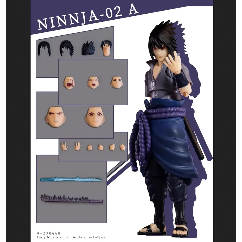 In Stock Arthur Toys Ninnja 02 Naruto Uzumaki Naruto Uchiha Sasuke 2.0 Accessories Set Heads Kit Anime Action Figures Models Toy