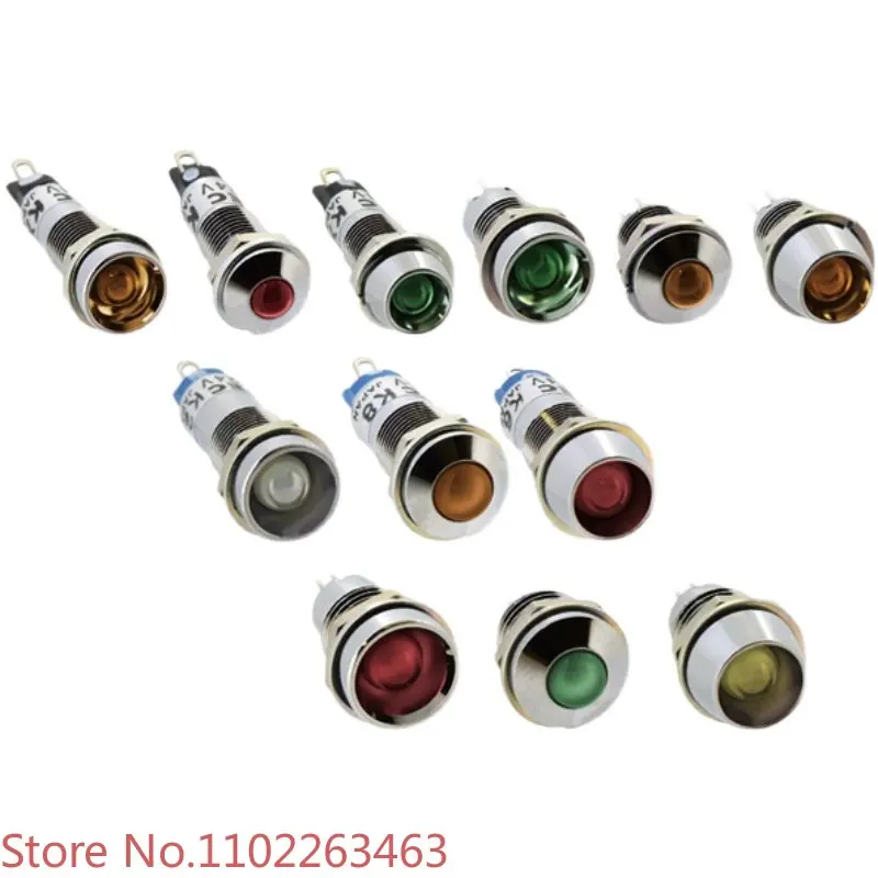 

5 pieces AL6-A AL6M-A14GC SC RC WC Y GC 24v self-locking 5-pin button switch with light