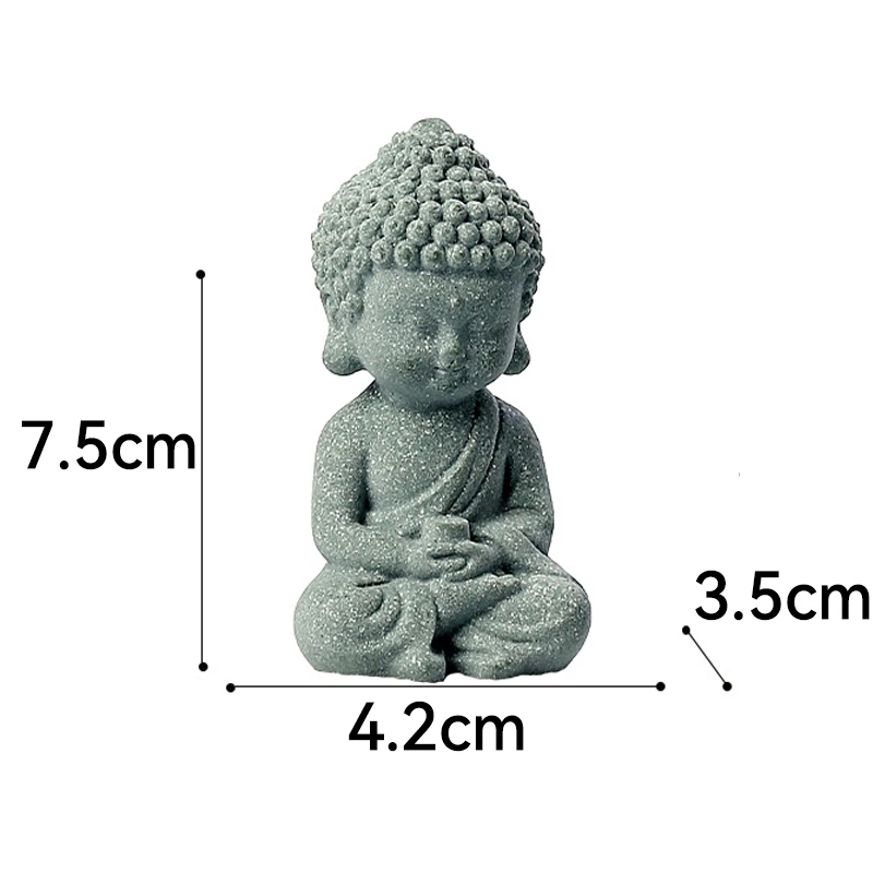 Aquarium Mini Cute Buddha Statues Fish Tank Buddhism Monk Fishbowl Accessories Home Decoration Carp Goldfish Reptile Lizard Pet