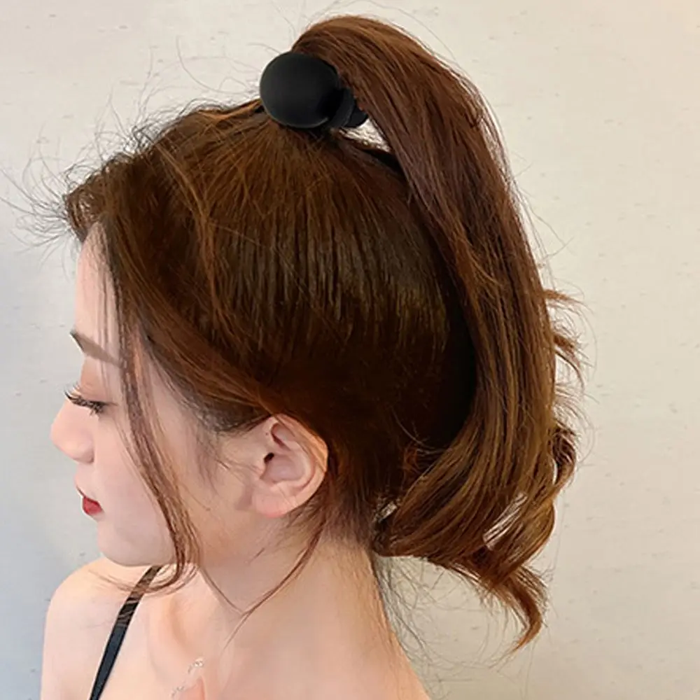 Elegant Solid Color Back Of The Head Small Hair Claw Girls Hairpin Korean Style Hair Clip Ponytail Holder Fixed Artifact