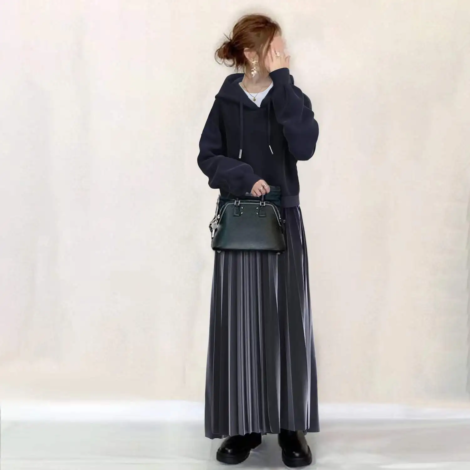Women's Sweatshirt Set Lady Cloth Autumn. New Collection: Random Hooded. Sweatshirt And Skirt Two-piece Set Birthday Dress Maxi