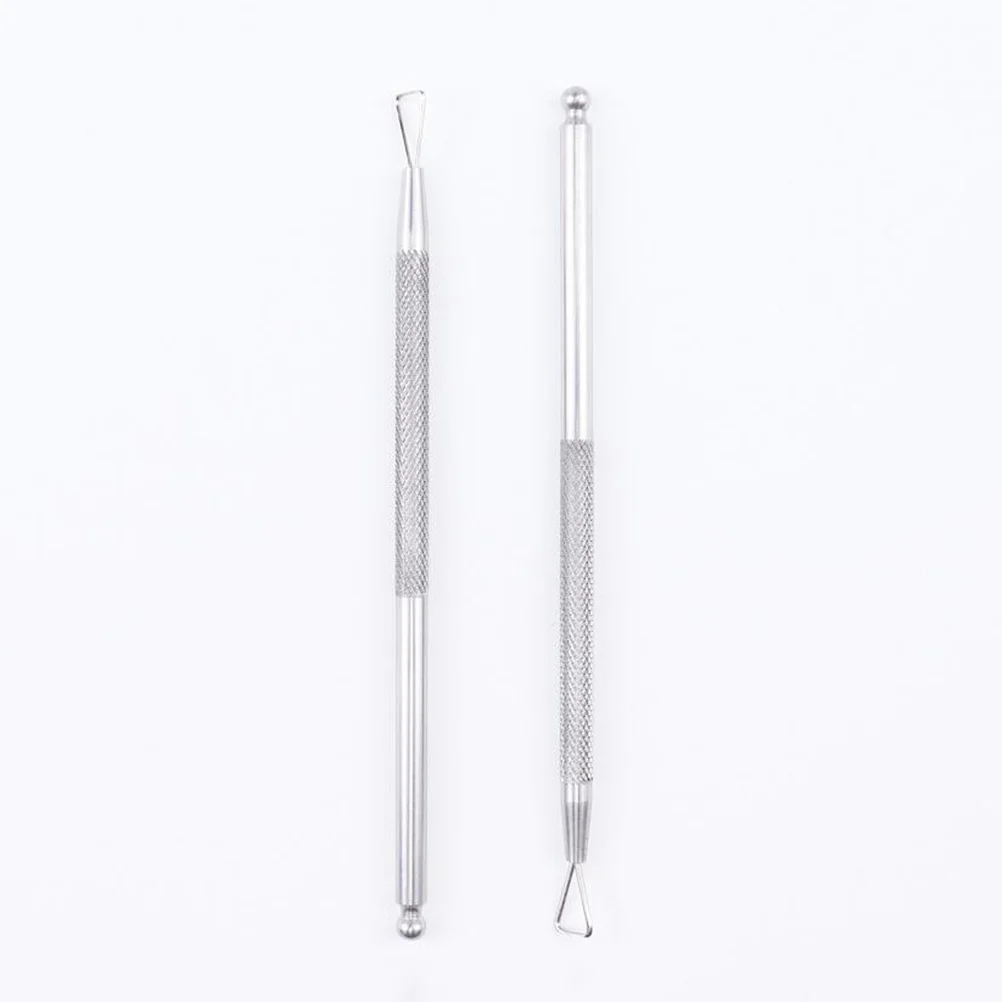 

3Pcs Stainless Steel Nail Cuticle Remover Pusher Ergonomic Double-Side Peeler Scraper Manicure Tool for Uv Gel Acrylic Nail Art