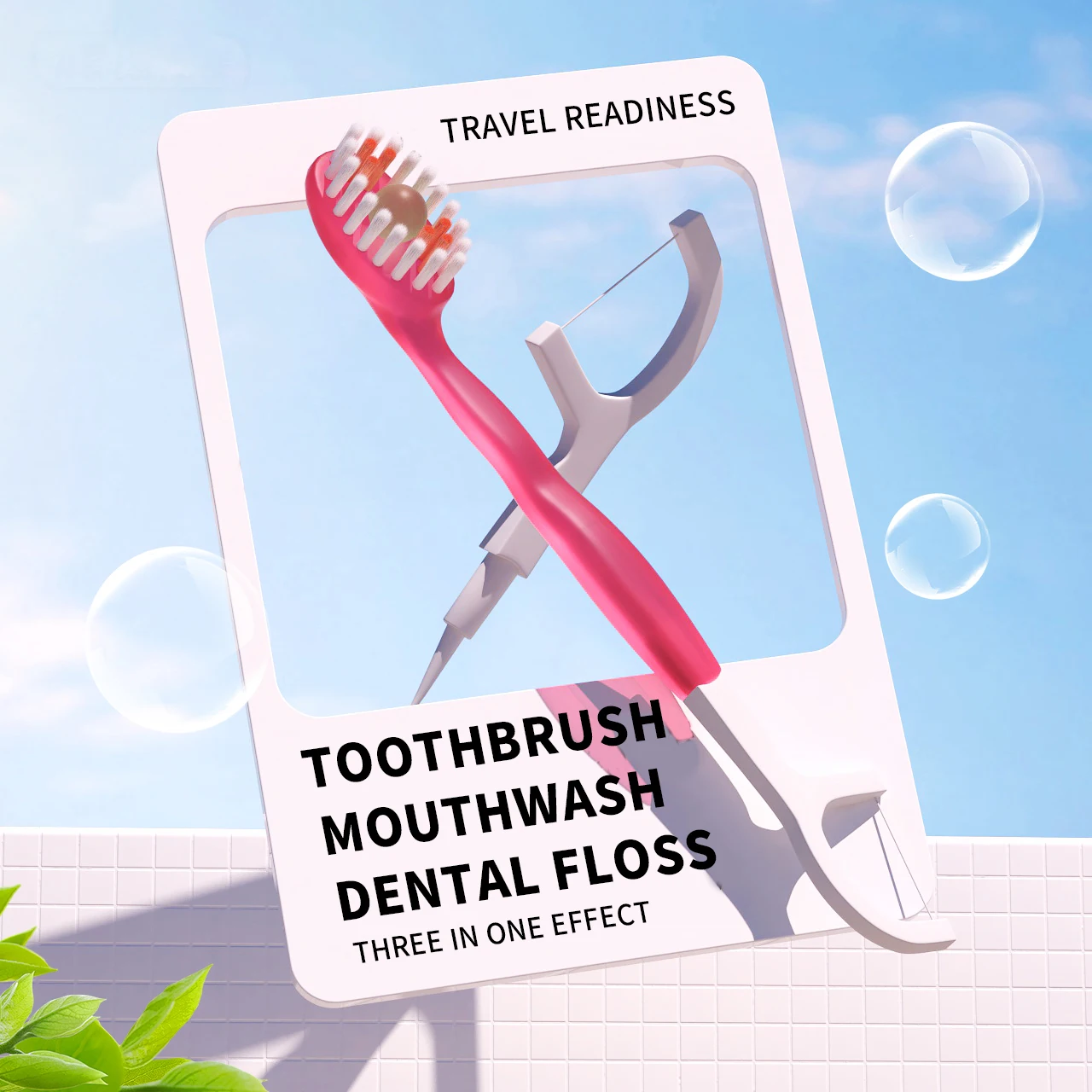 8/16 pcs Explosive bead small toothbrush, multi effect in one, no water and no rinse，emergency for dates
