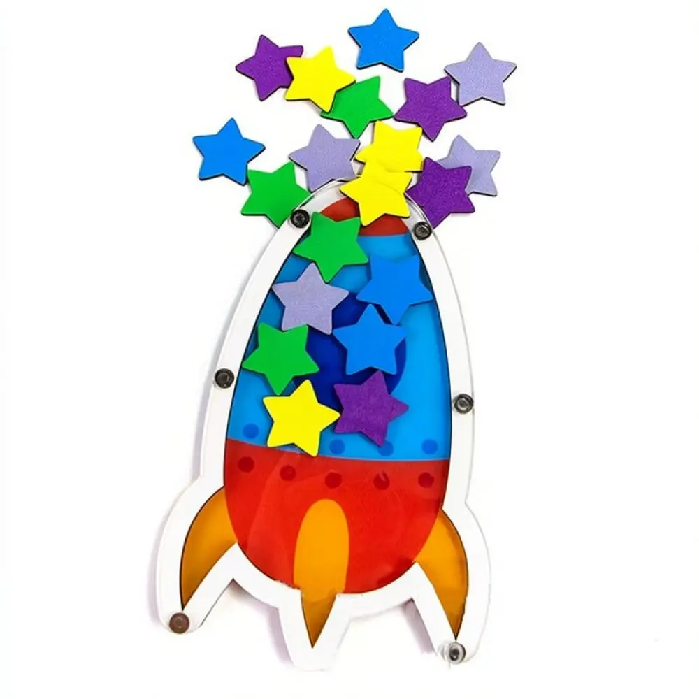 Cute Wooden Star Reward Jar For Kids Classroom Behavior Tracker Incentive Organizer Student Motivation Learning Tool
