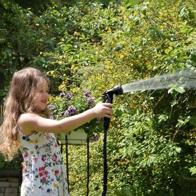 Flexibler Gartenschlauch, Bewässerungsschlauch, tragbarer Hochdruck-Autowaschschlauch, Reinigungswasserpistole, ausziehbarer Magieschlauch 25FT-100FT – Detail 12