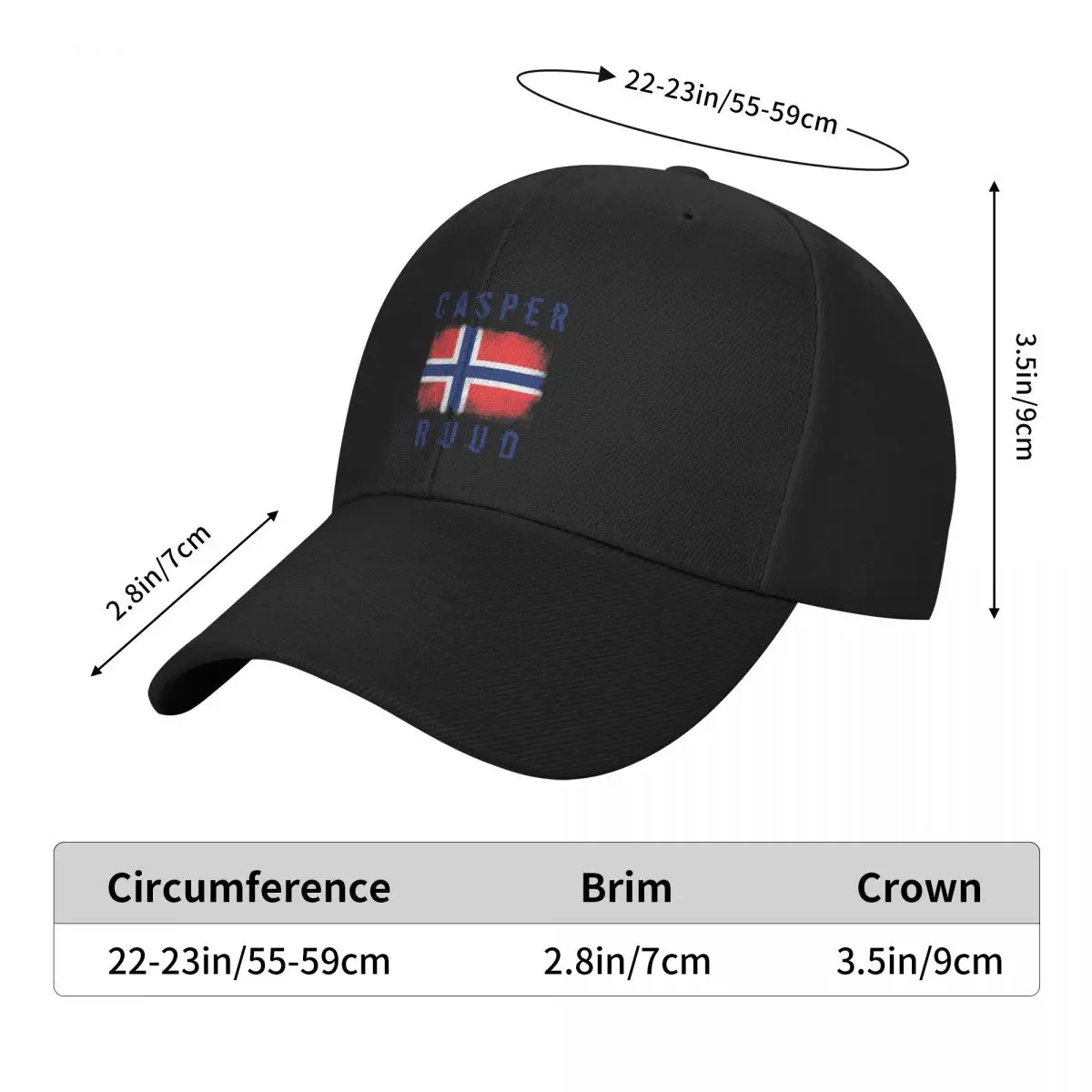 Casper Ruud Baseball Cap Military Tactical Cap Anime Men Women's image 6