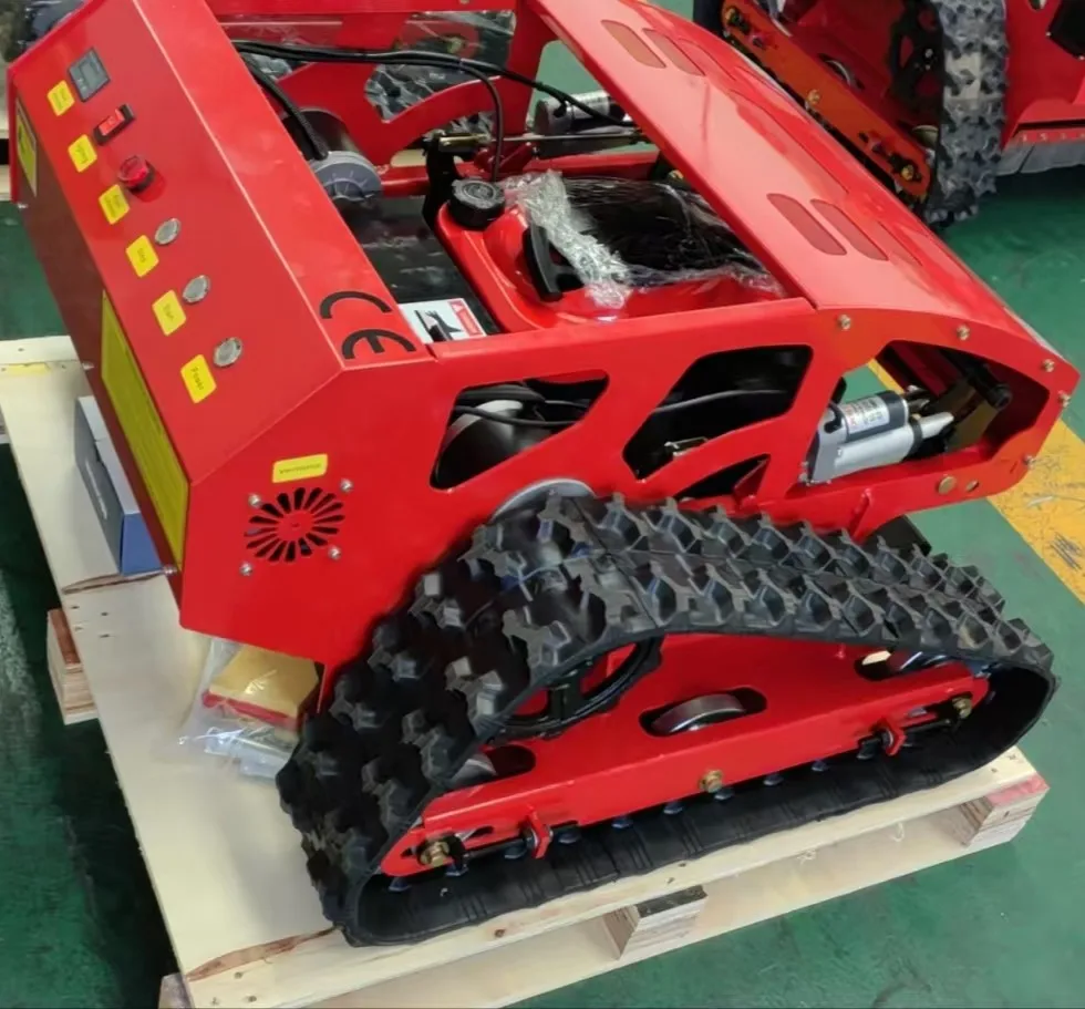 Automatic Mini Power Weeder Machine Tracked Remote-Controlled Robotic Lawnmower Grass Cutting Equipment
