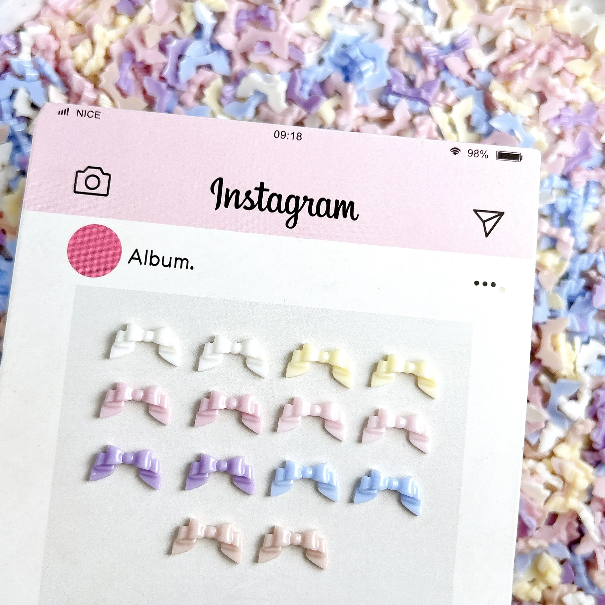 20PCS Süße Kreative Falten Bowknots Harz Nail art Dekorationen Weiche Einfarbig Glänzend Bögen Nagel Charms DIY Ohrring Nagel teile