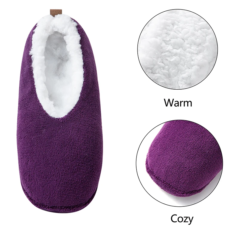 Women\'s Indoor Floor Socks Keep Warm Winter Men Non-slip Floor Shoes Soft Comfortable 2022 New Fashion Ladies Home Slippers