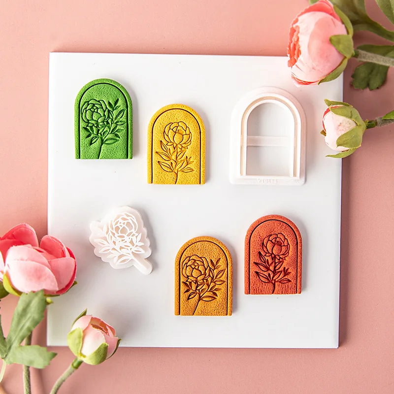 New Soft Pottery Polymer Clay Cutter Pottery DIY Flower Earrings U Pattern Cutting Dies for Earring Jewelry Pendant Making Mold